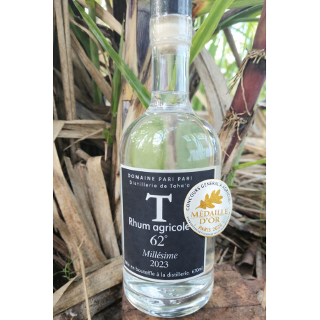 Rhum T Parcellaire 62° millésime 2023
